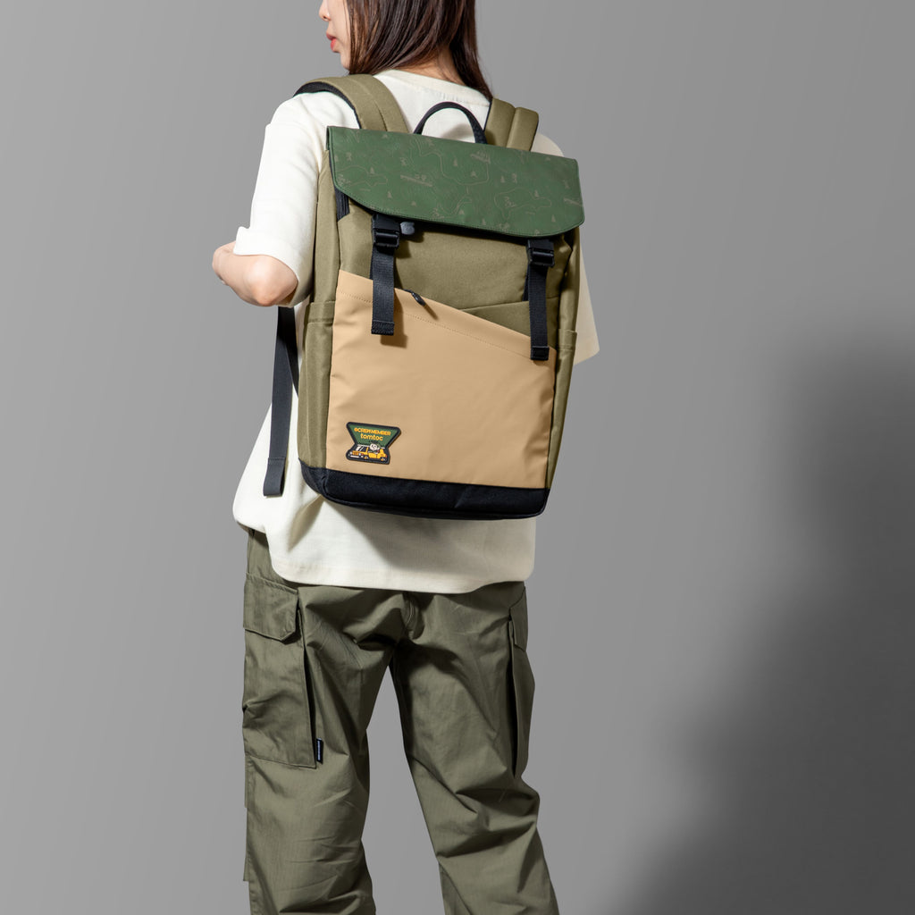 Slash-T64 Flip Laptop Backpack 15.6 Inch/18L Green