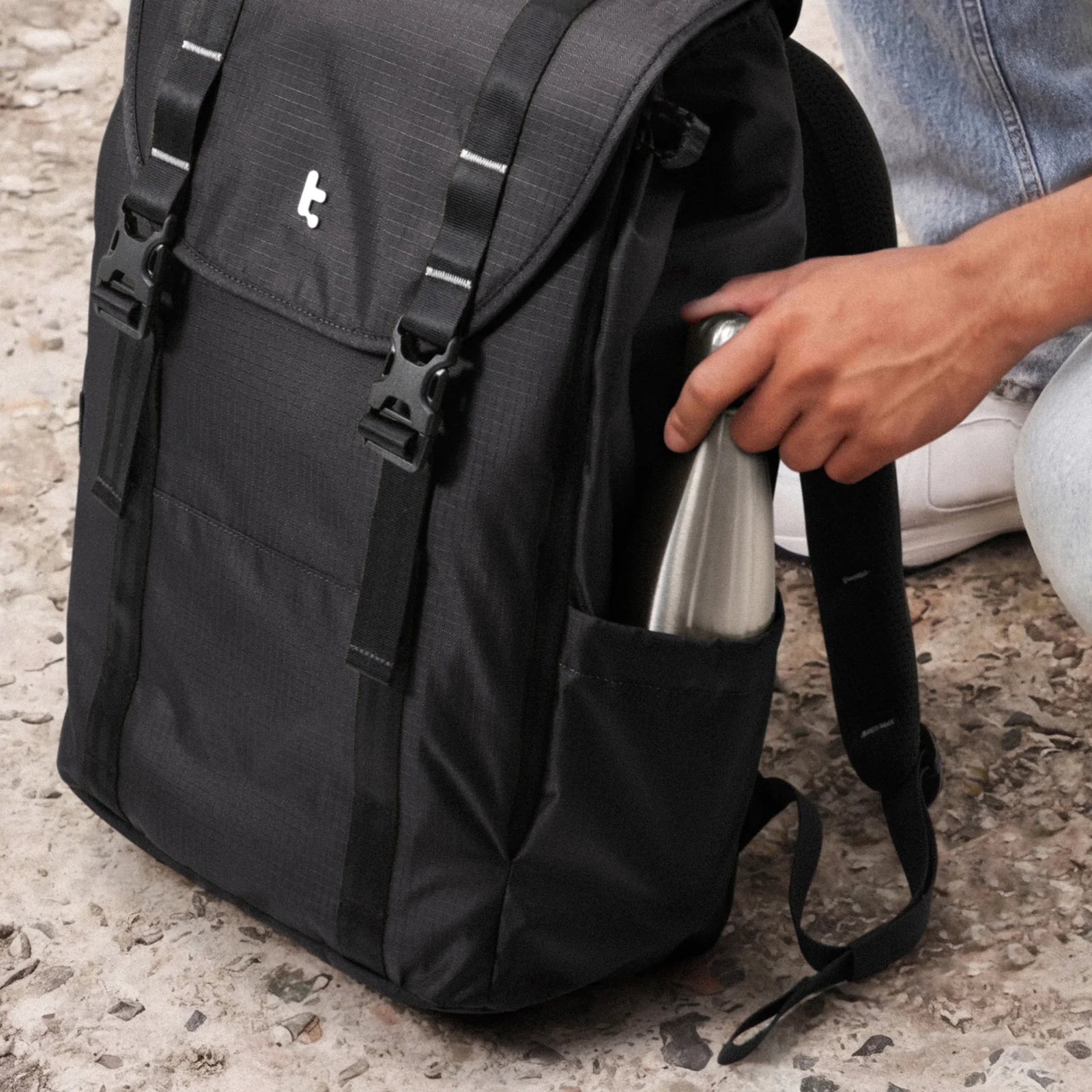 VintPack-TA1 Liteway Laptop Backpack Black