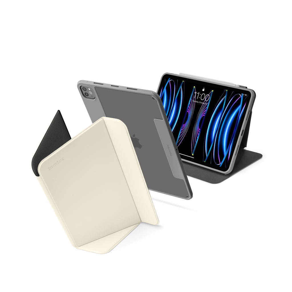 Inspire-B53 iPad 4-mode Hybrid Case Ivory White 11-inch [up to 5th Gen Air / 4th Gen Pro]