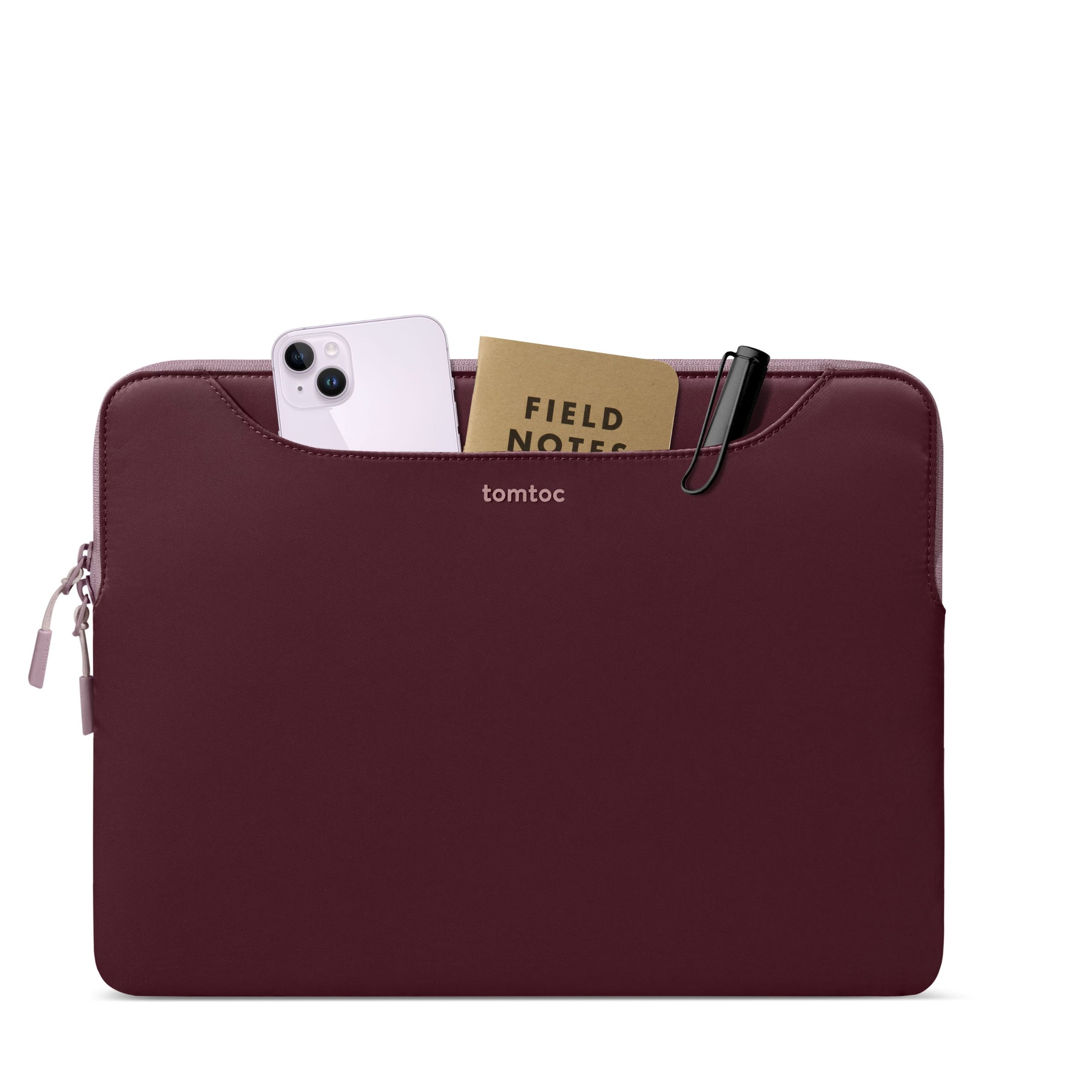 Light-A21 Dual-color Slim Laptop Handbag Raspberry 16-inch