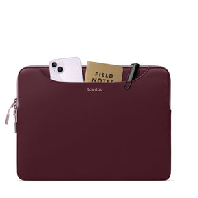 Light-A21 Dual-color Slim Laptop Handbag Raspberry 16-inch