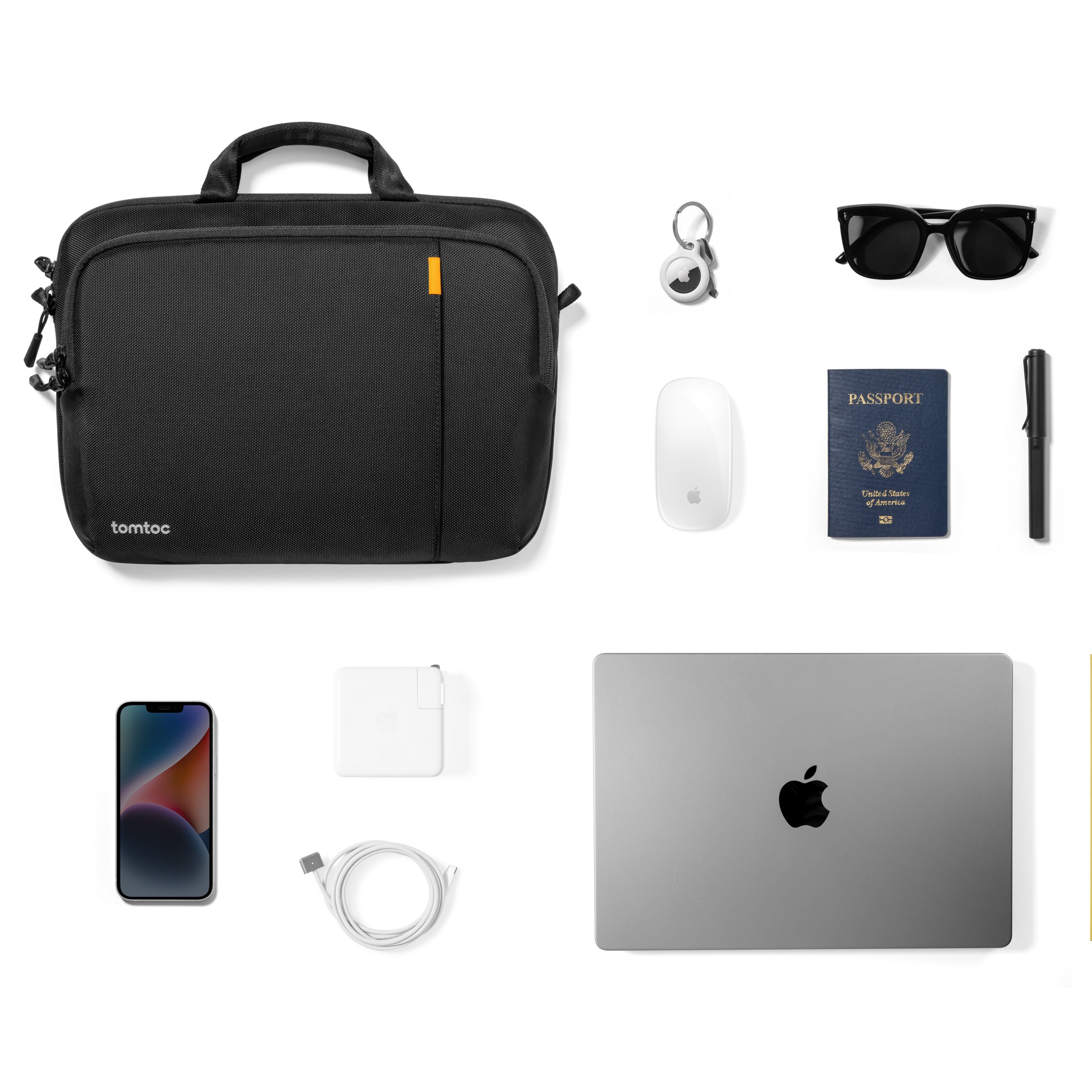 Defender-A30 Laptop Shoulder Bag Black 15.6-inch – tomtoc South Africa