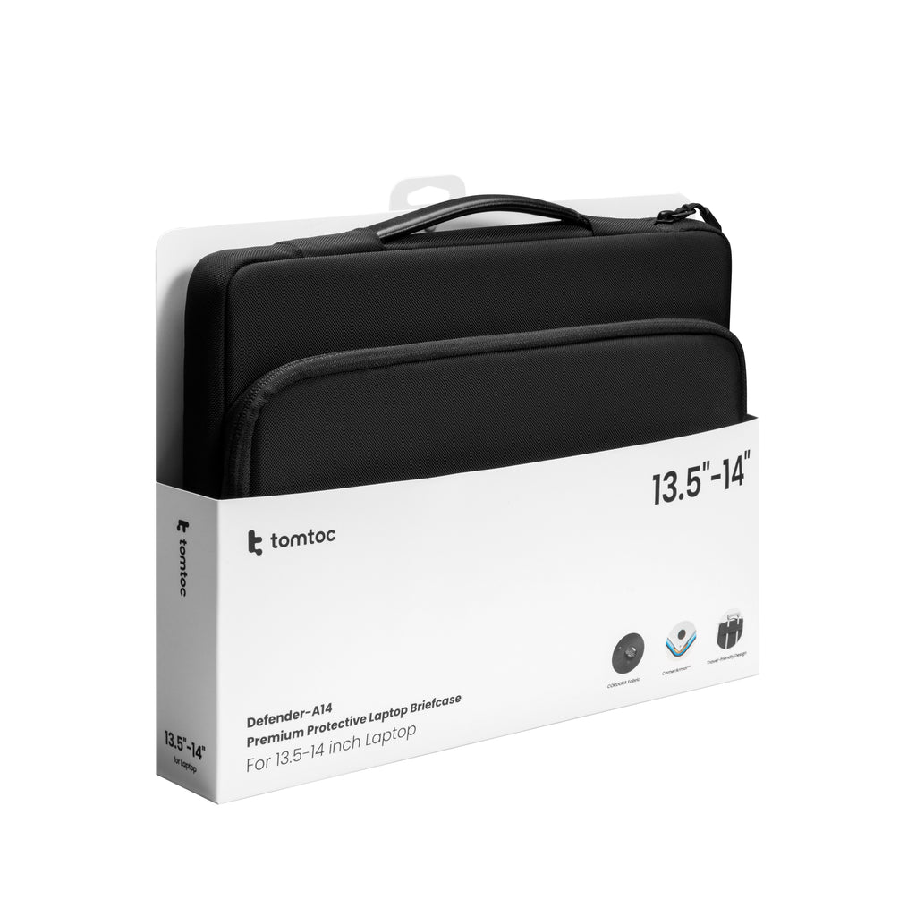 Defender-A14 Premium Laptop Briefcase - black - 13 inch