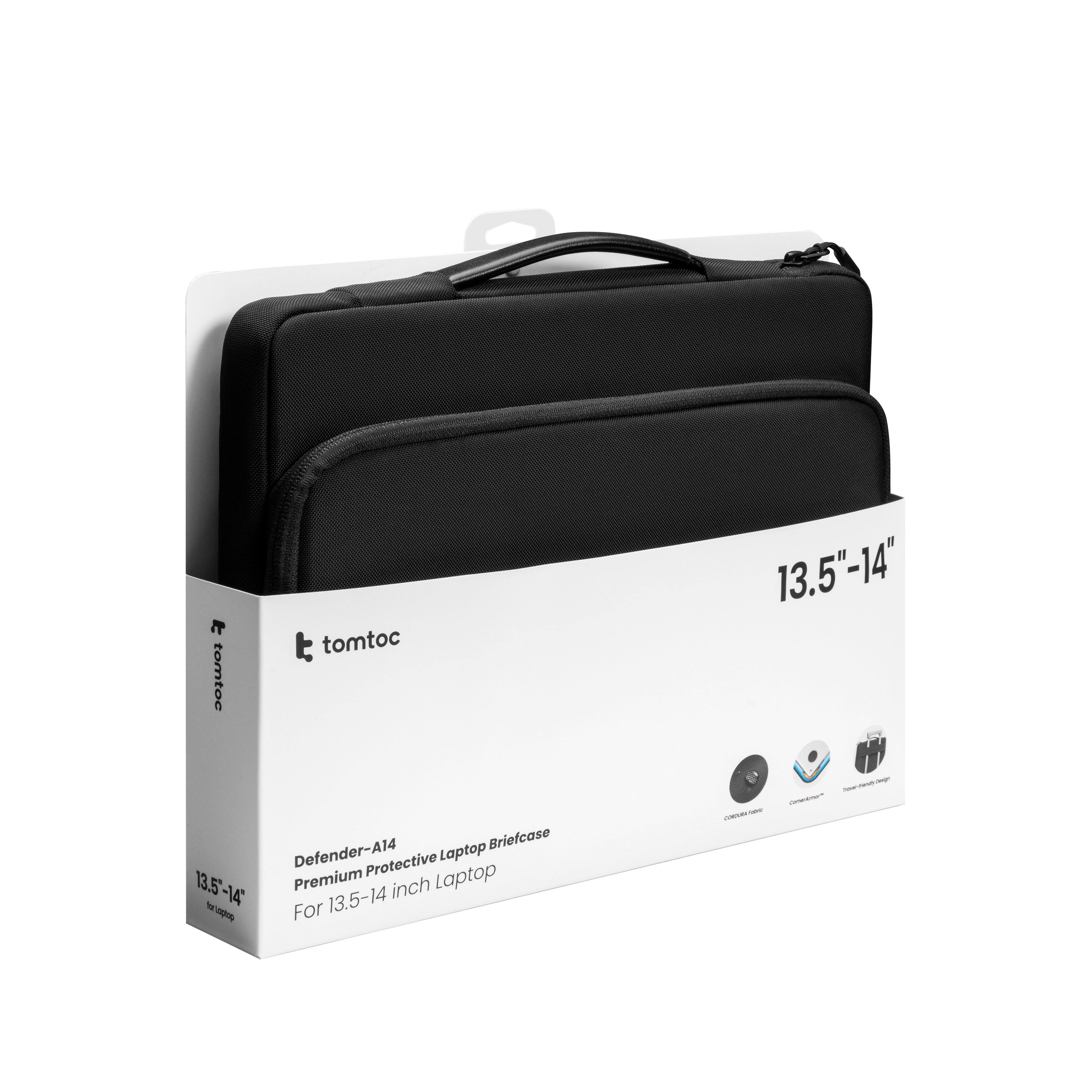 Defender-A14 Premium Laptop Briefcase - black - 13 inch